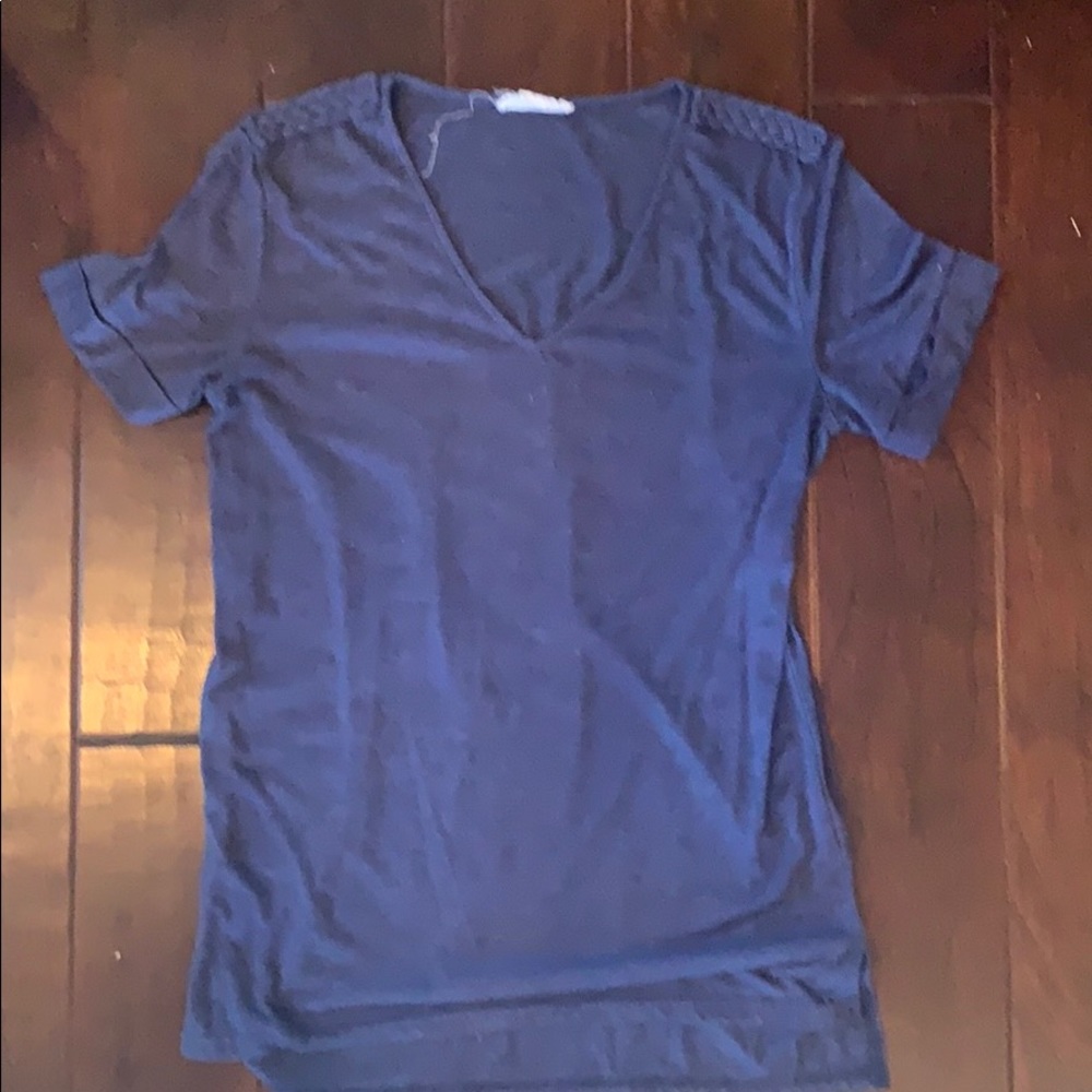Deep blue short sleeve top
